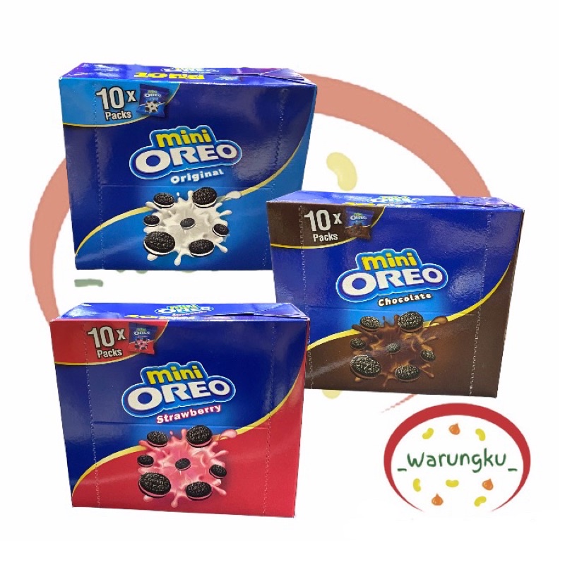 [BOX] Mini OREO 10PCS Bantal Aneka Rasa Coklat Original Stroberi Vanilla