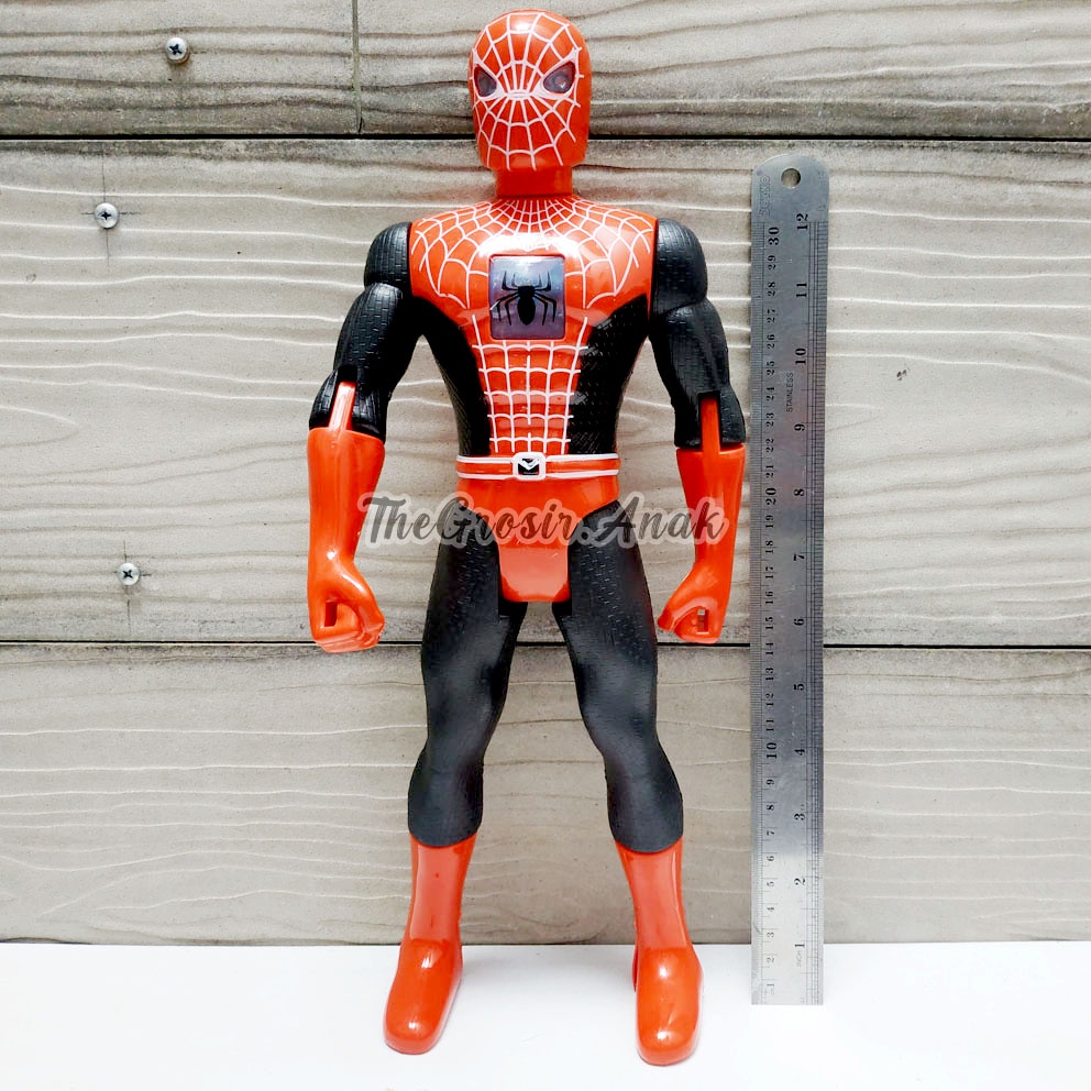 Superheroes Spiderman BESAR T 40cm Robot Action Figure Lampu Suara