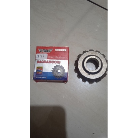 GEAR PINION 11T UKURAN 14:17 VIAR KAISAR MOTOR RODA TIGA DLL