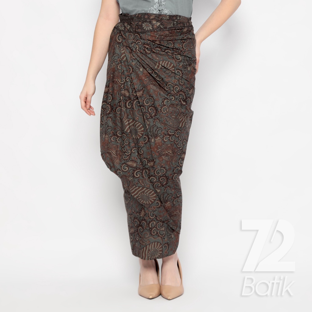 ROK BATIK SPAN Skirt Lilit Kebaya Instan Modern Wanita Motif Balian Warna Abu Abu Grey Gray 723137 Cap 72 - Rok Batik Lilit Bawahan Skirt Kamen Kebaya Songket Batik Panjang Plisket Span Instan Jadi Bali Lembaran Premium Modern Untuk Wanita Kondangan