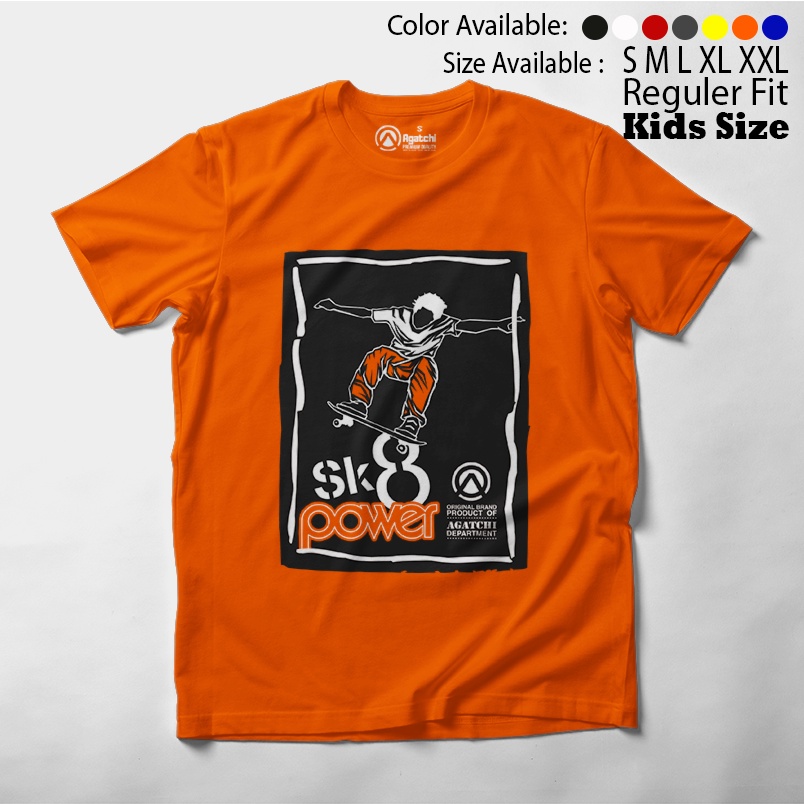 Kaos Anak Distro Agatchi - SK8 / Skate / Skater / Skateboard