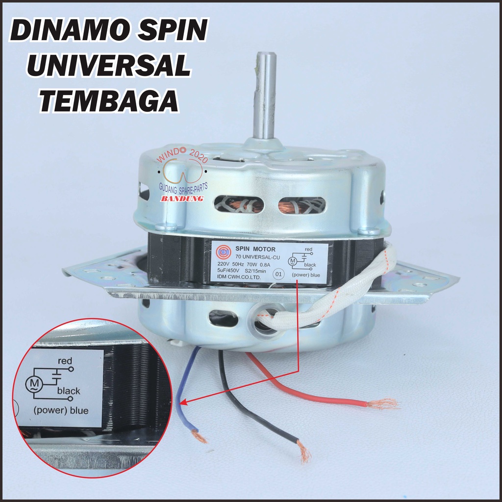 DINAMO SPIN  | MOTOR DINAMO PENGERING | DINAMO MESIN CUCI 2 TABUNG | SPINER MESIN CUCI 2TABUNG UMUM MULTI UNIVERSAL