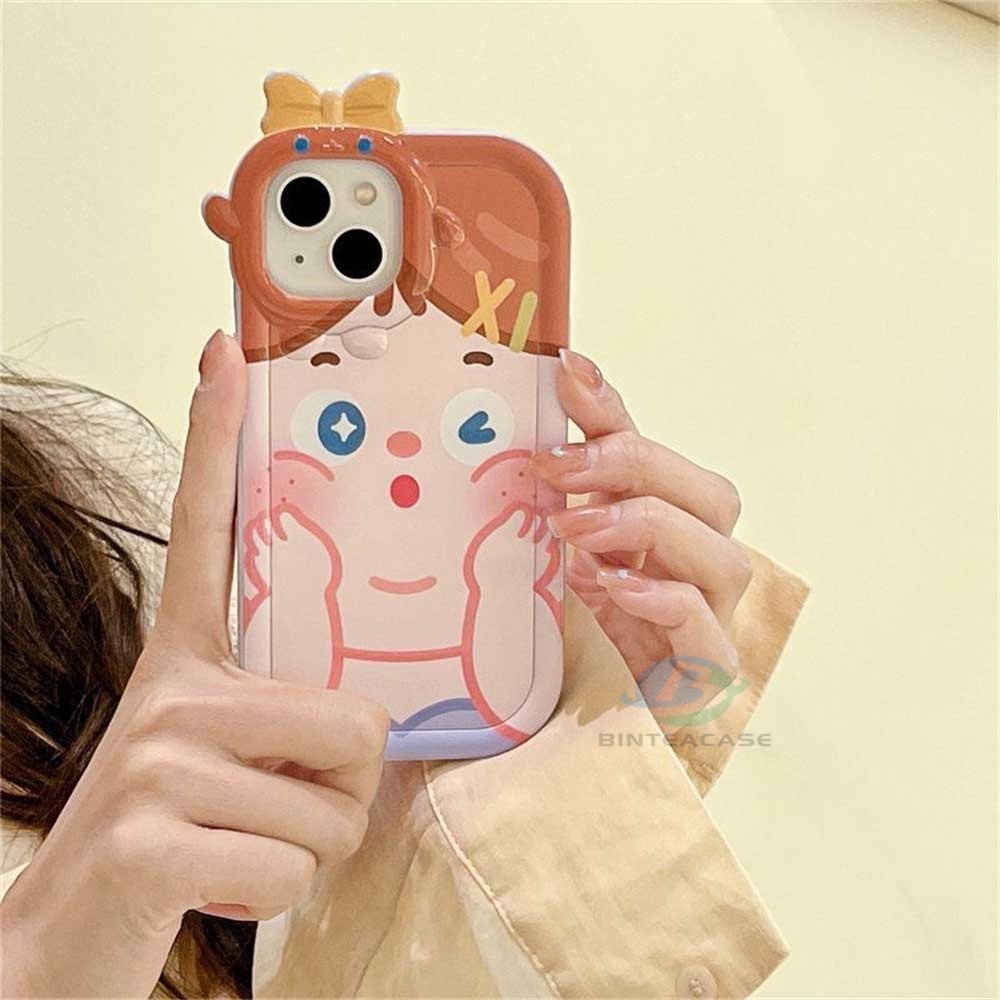 Case Motif Gadis Kecil Monster Untuk IPhone 14 Pro Max 13 Pro Max 11 12 Xr XS 6 6S 7 8 Plus