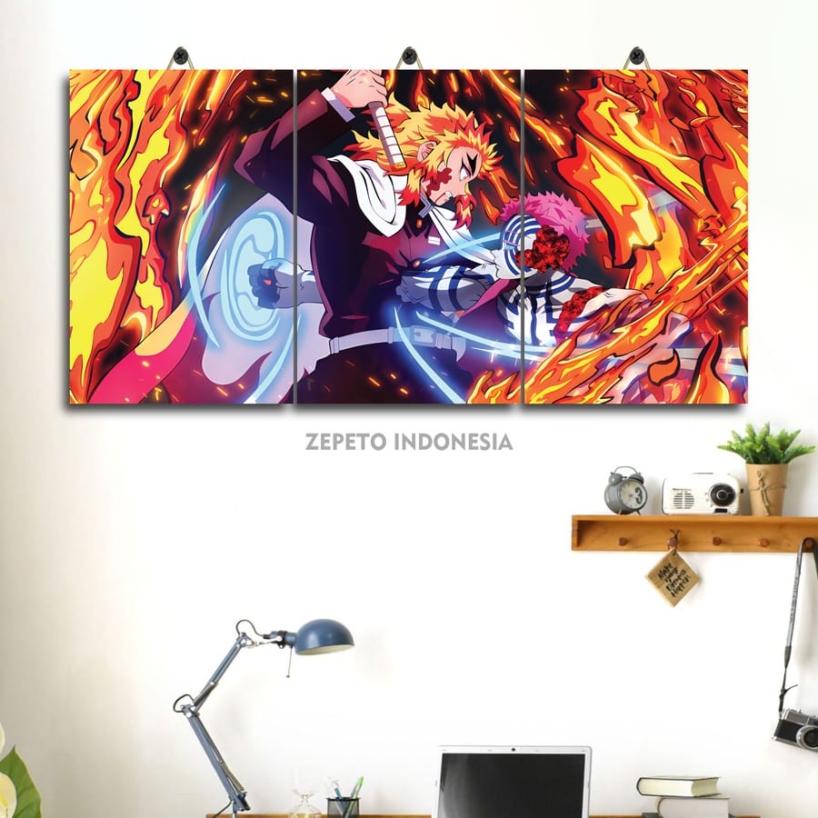 Jual 61-80 HIASAN KAMAR JUMBO ANIME KIMETSU NO YAIBA 60X30 MULTI PANEL ...