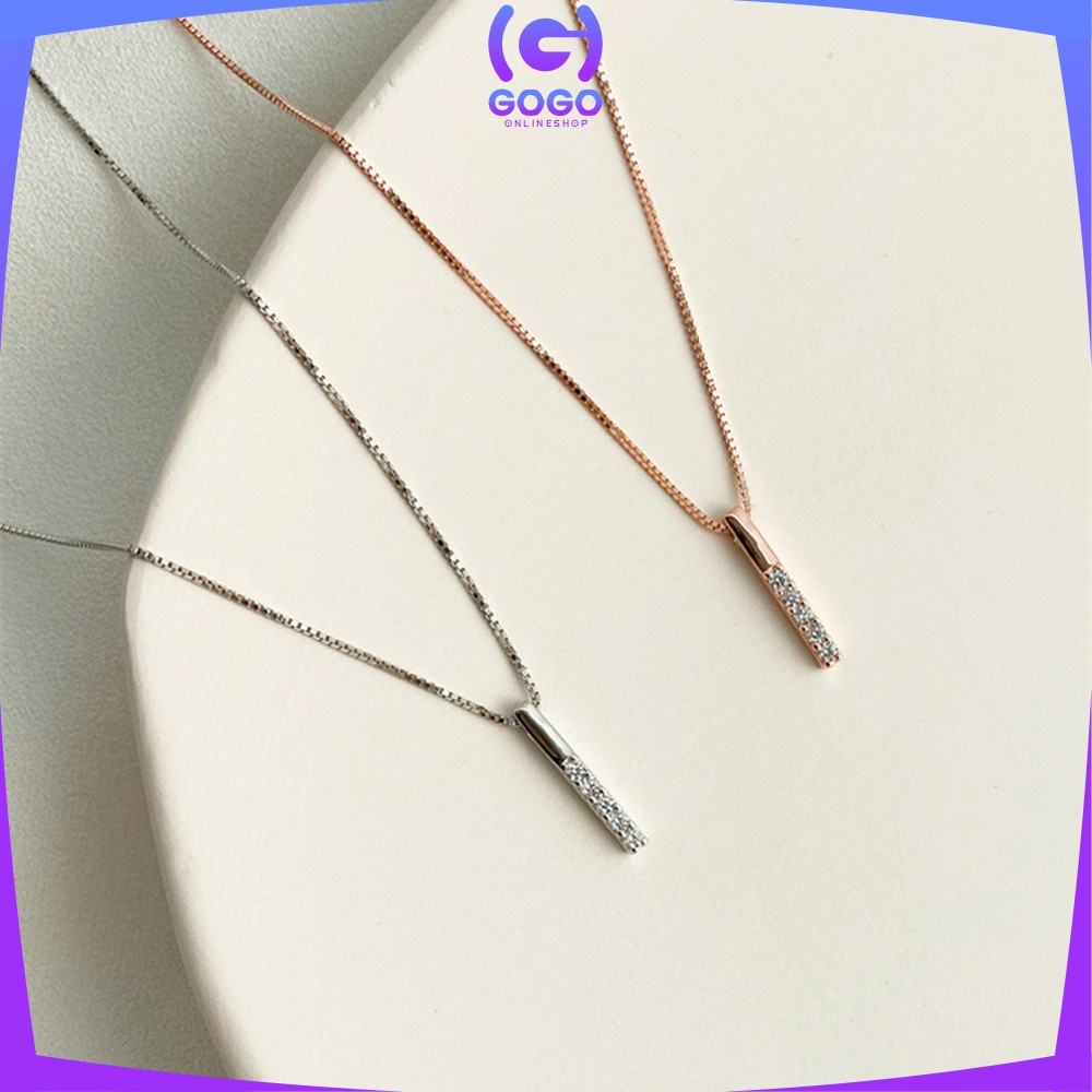 GOGO-K60 Kalung Bandul Mutiara Korea Style Perhiasan Kalung Titanium Gaya Korea Kalung Berlian Anti Karat Gift Aksesoris Wanita