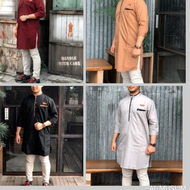 Baju koko gamis pria Pakistan - Putih, M