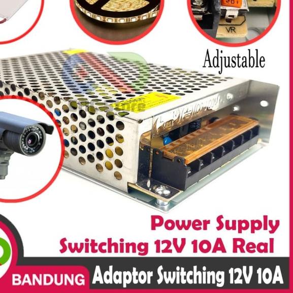 ADAPTOR 12V 10A POWER SUPPLY SWITCHING JARING PELTIER CCTV LED STRIP