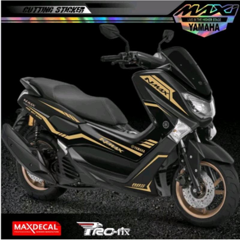 Striping Cutting Sticker NEW Yamaha Nmax  2022 Hitam Gold