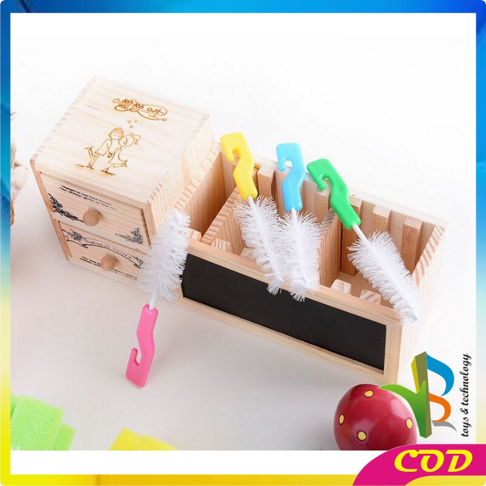 RB-C42 Sikat Botol Susu Bayi + Free Sikat Dot / Pembersih Botol Susu 2in1 Baby Bottle &amp; Nipple Brush