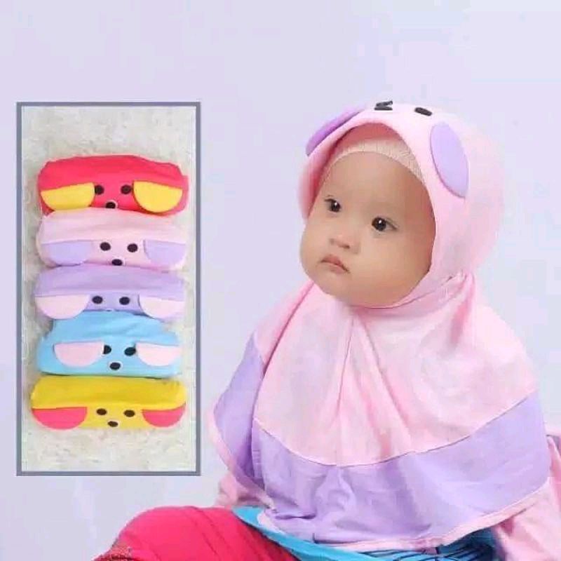 Jilbab Bayi Panda Usia 0-3 Tahun