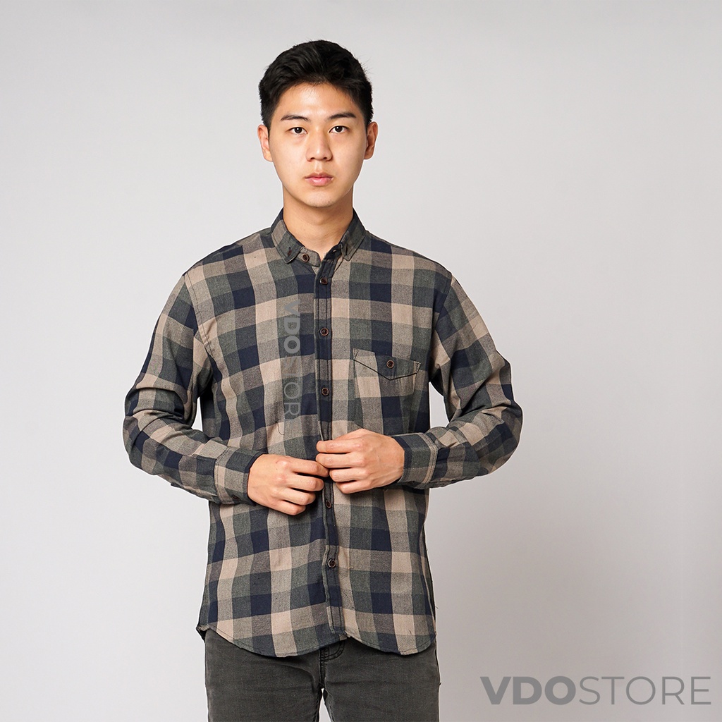 KEMEJA FLANEL PRIA JUMBO CLASSIC NAVY CREAM - XXL 3XL 4XL 5XL - KEMEJA BIG SIZE VDOSTORE LENGAN PANJANG DEWASA BAJU FLANNEL PRIA TANGAN PANJANG  LD 110 120 MOTIF KEMEJA XXL XXXL XXXXL COWOK MURAH DEWASA TEBAL OVERSIZE KUALITAS IMPORT PANEL FANEL