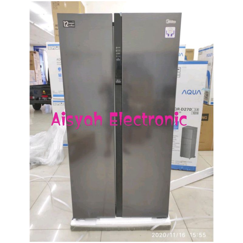 KULKAS SIDE BY SIDE MIDEA HC-689VB GARANSI 12 TAHUN