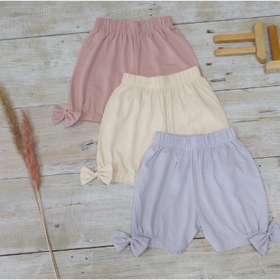 BAMBOO AND BUB RIBBON SHORT / CELANA PENDEK BAYI DAN ANAK