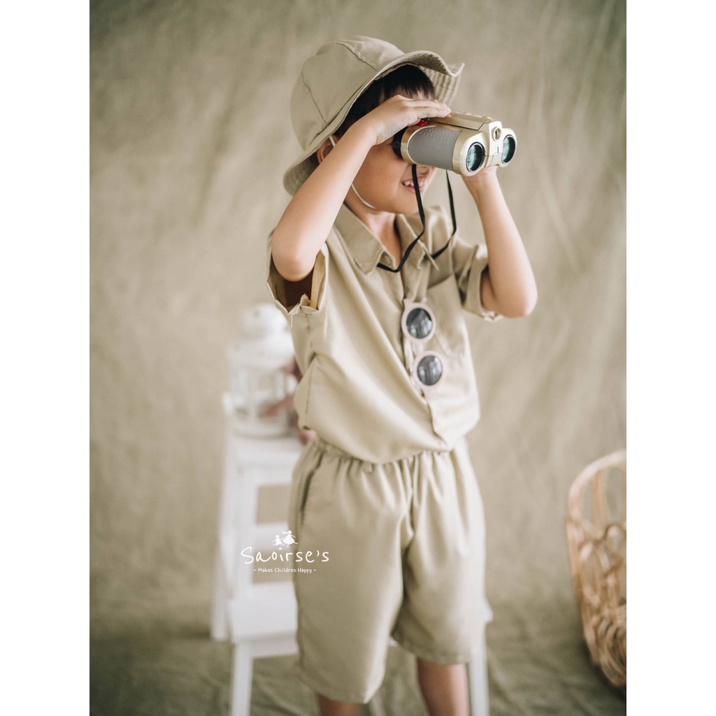 Saoirse's Panji Safari Set - Setelan Zoo Keeper anak Baju Adventure kostum pemburu petualang