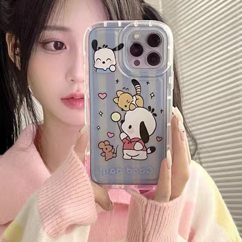 Soft Case Silikon TPU Transparan Motif Anjing Untuk IPhone 14 13 12 11 Pro XS Max X XR 8 7 6 6S 14 Plus