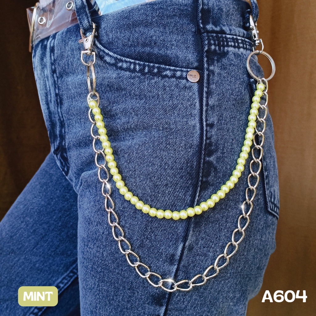 Rantai Celana - Chain Belt Gesper Ikat Pinggang 2 Layer Estetik - A604
