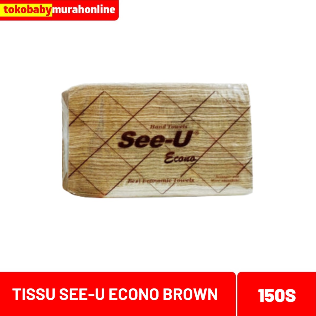 TISU / TISSUE SEE-U HAND TOWEL ECONO BROWN SUHT-044