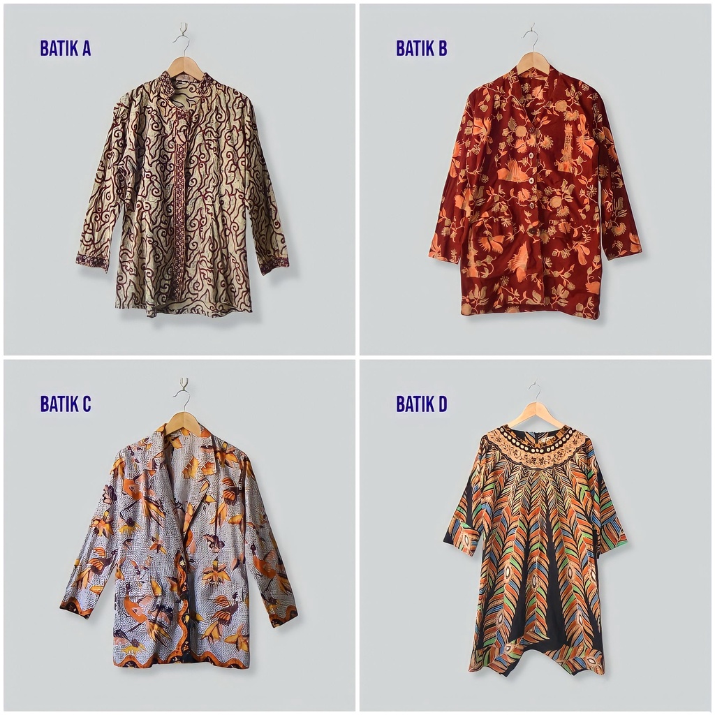Preloved Atasan Batik Wanita Modern