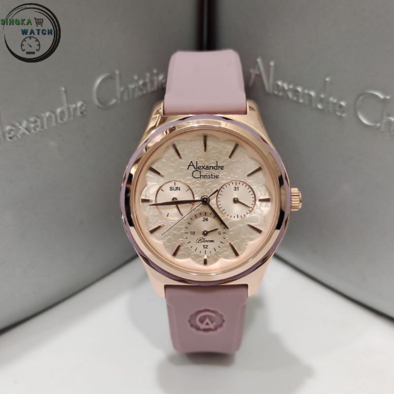 JAM TANGAN ALEXANDRE CHRISTIE ORI SERI 2994BF / JAM CEWEK ALEXANDRE CHRISTIE ORIGINAL WARNA UNGU