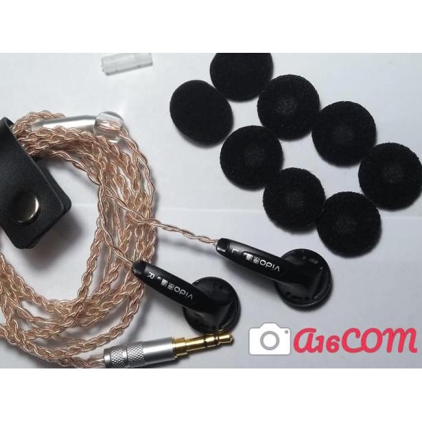 EARBUD VIDO MIC DIY RECABLE v2 - Biru
