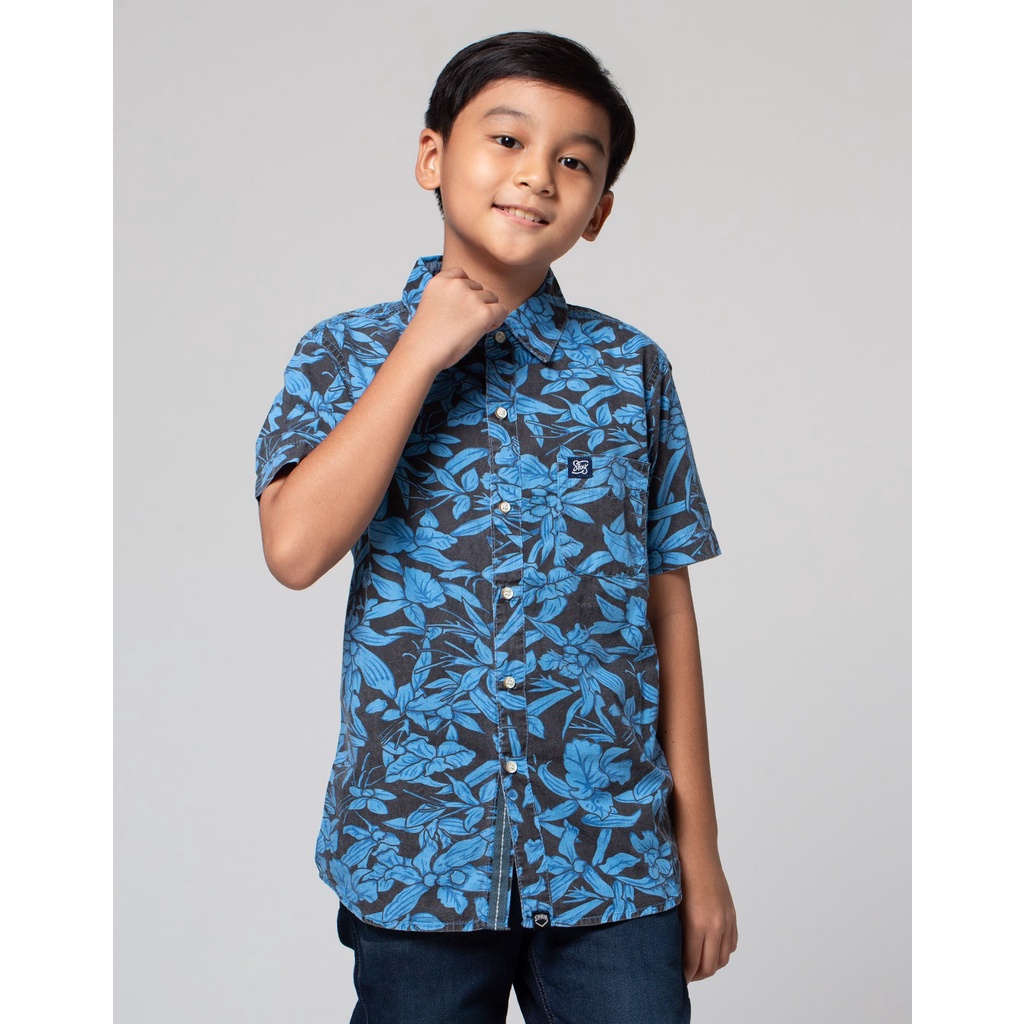 Sharks Kids Floral Kemeja Anak Laki-laki 110378370