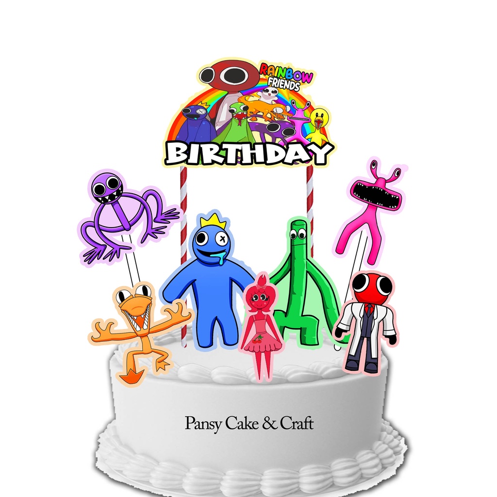 Cake topper Rainbow Friends Big EKONOMIS