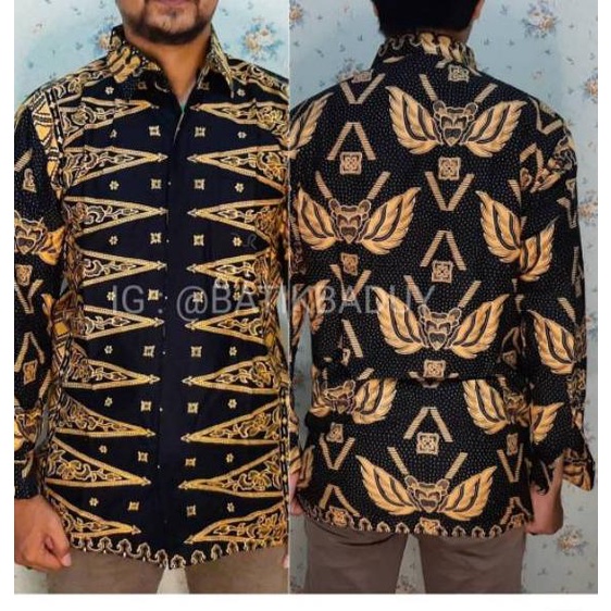 Terbaru Promo stok terbatas Batik Baduy Banten Motif Tapak kebo gold/biru/merah - Pria