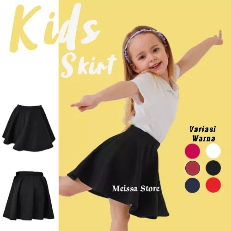 Rok Anak Pendek Rok Anak Korea Rok Anak Scuba Rok Mini Anak Rok Payung Anak Rok Anak Terbaru Rok Anak Polos By Meissa Store