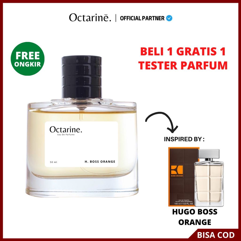 Octarine - Parfum Pria Tahan Lama Aroma Maskulin, Elegan dan Mewah Inspired By HUGO BOSS ORANGE | Parfume Farfum Perfume Minyak Wangi Cewek Cowok Murah Original