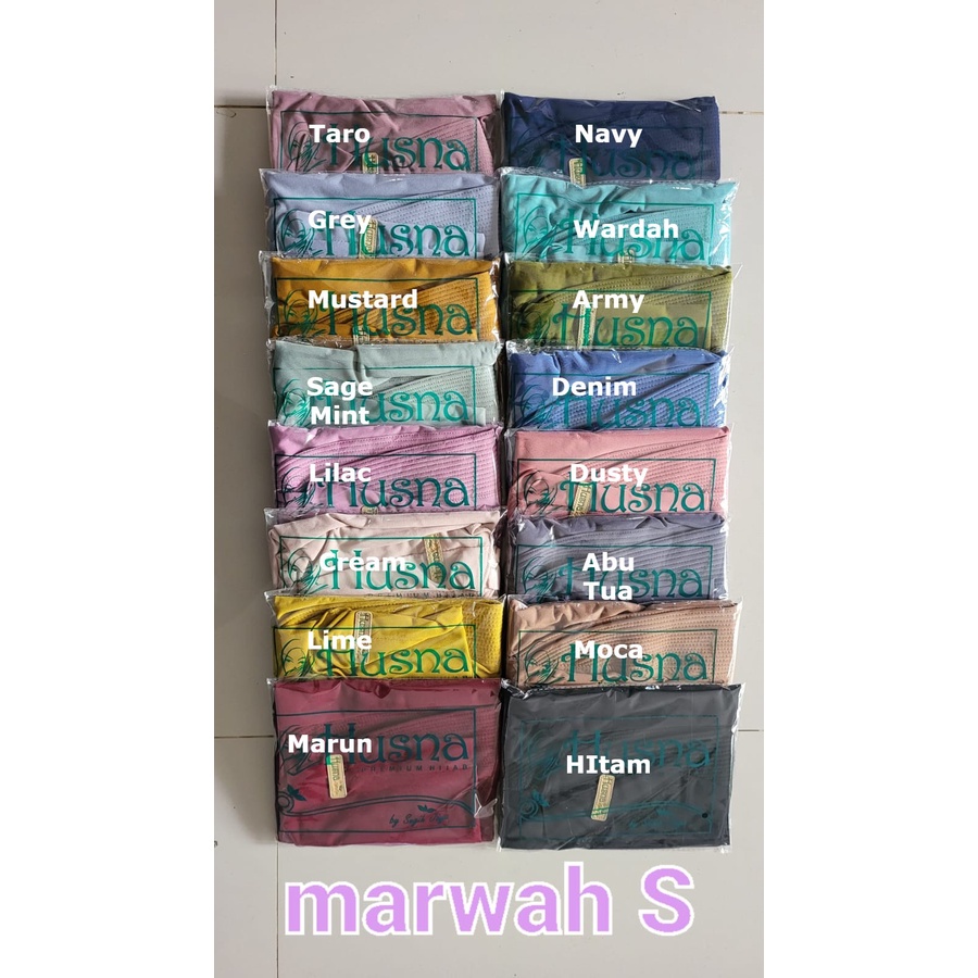 Husna Hijab Pet Marwah Size S Jersy Zara Premium