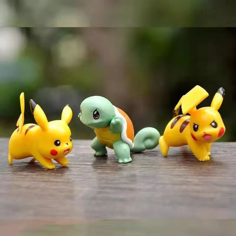 Mainan Figure Pokemon Go Pikachu Set 8 Miniatur Topper cake Pajangan