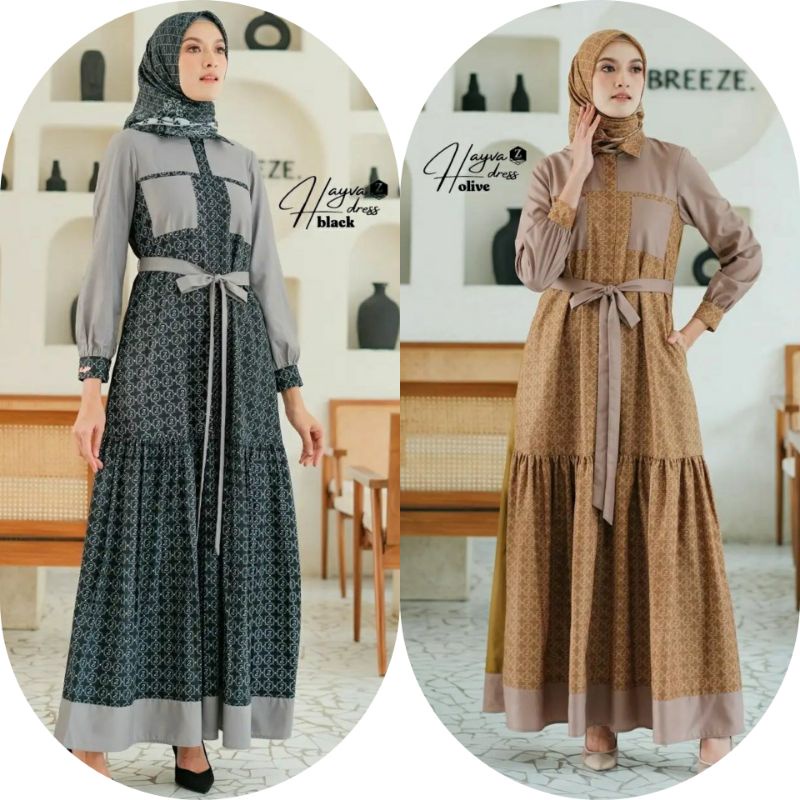 HAYVA DRESS ZALIFA.HAYFA SCARVES ZALIFA.HIJAB HAYFA ZALIFA.MAREMAZALIFA