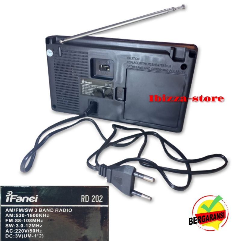 Radio Internasional International F-4250 Portable AC DC ( Listrik atau Baterai ) Mode AM FM SW IBZ