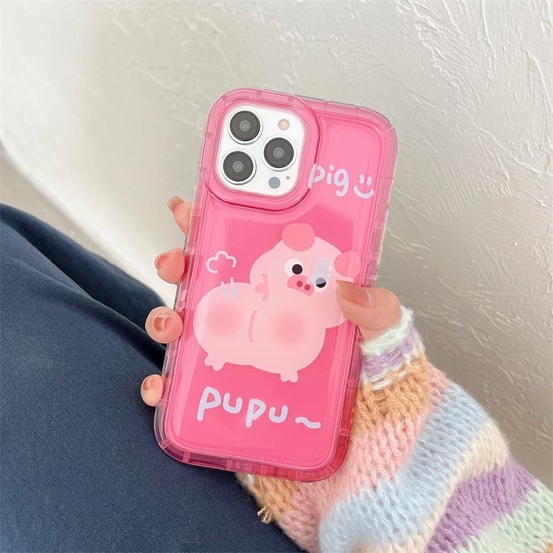 Soft Case Hp Gambar Kartun Babi Untuk IPhone 12 / 13 / 14 / 11promax / X / Xs Max / Xr bbbyh