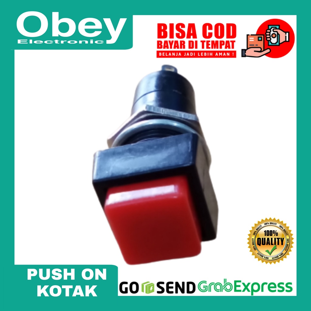 Switch Push ON Kotak - Saklar Push ON Kotak Biasa