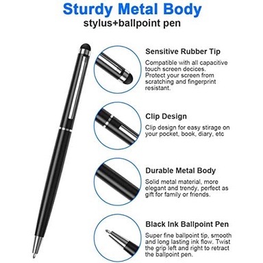 Stylus Pen 2 in 1  Stylus Pen Andorid Ballpoint Pensil HP Pen HP  Stylus Pen Universal Stylus For for Android HP Tablet Drawing Stylus Handphone Universal Touch Screen Bolpen Stilus