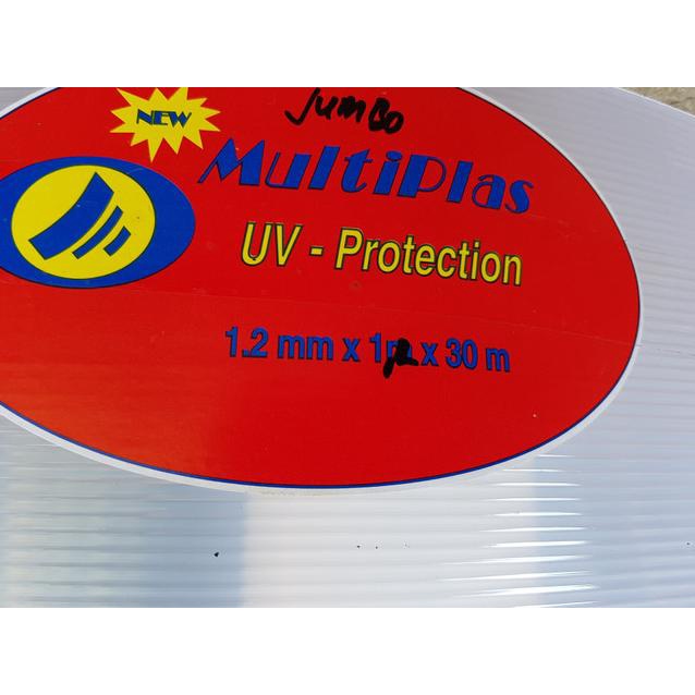 Fiber tutup pagar tebal 1,2 mm tinggi 120cm fiber motif garis putih