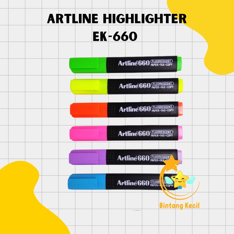 

[PCS] ARTLINE HIGHLIGHTER EK-660 PENANDA TULISAN STABILO SPOTLIGHTER