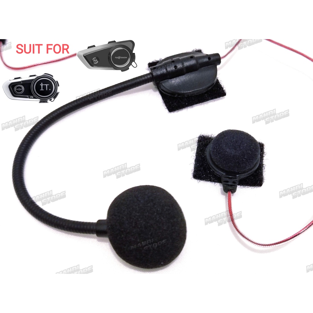 Microphone Mic Soft Hard Mic Fullface Halfface Boom Wired Intercom IT R8 Retouch X5 Not Freedconn Sena Maxto Parani Ejeas