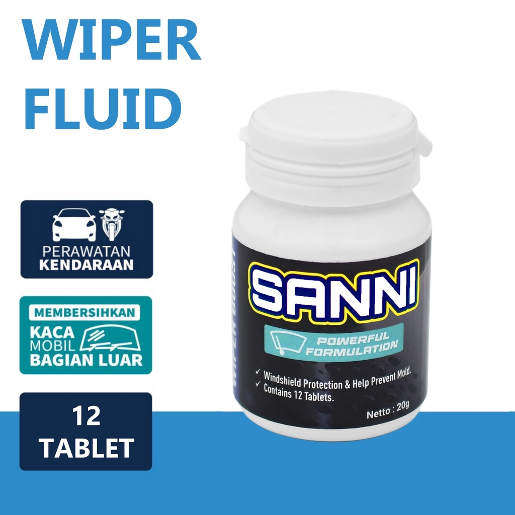Wiper Fluid SANNI Sabun Pembersih Tabung Air Wiper Kaca Mobil Tablet