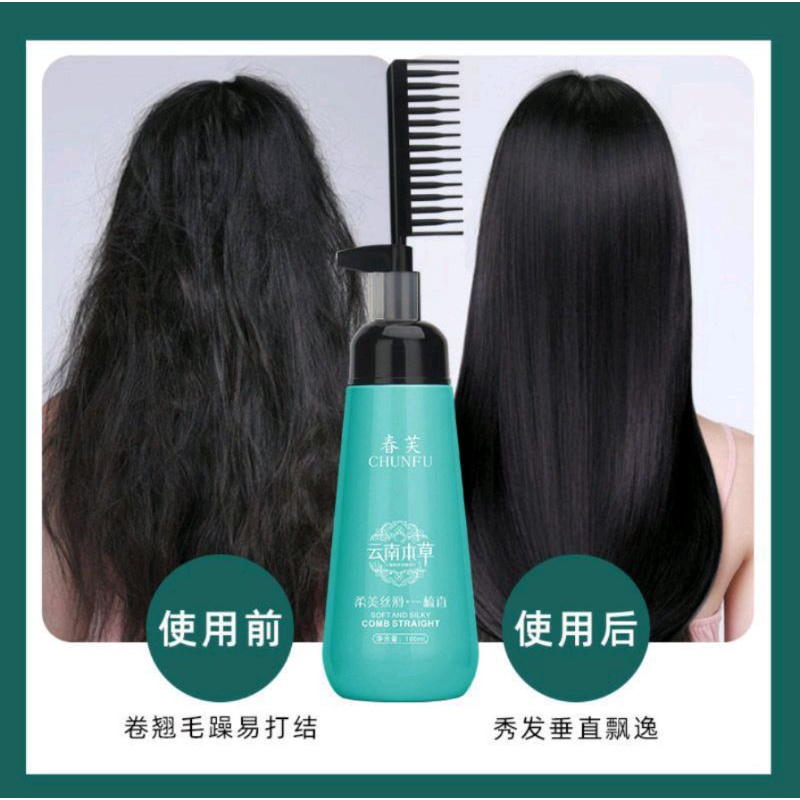 Cream Pelurus rambut tanpa catok