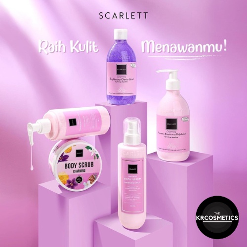 Scarlett Whitening Charming SERIES | Body Lotion - Body Cream- Body Serum - Body Scrub - Shower Scrub
