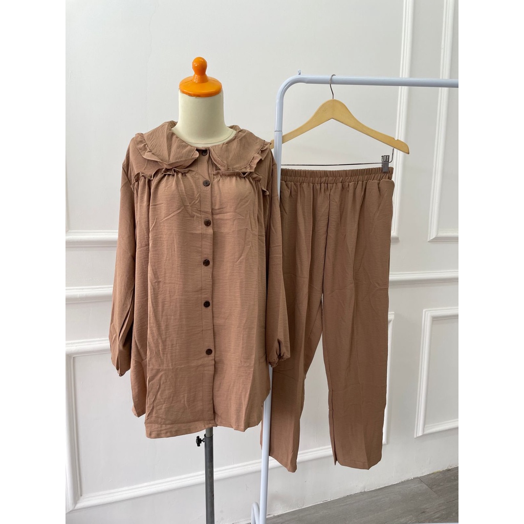 RUBY SET | STELAN CRINKLE AIRFLOW IMPORT SETCEL TUNIK IMPORT SETELAN POLOS MUSLIM GROSIR BIANCCA