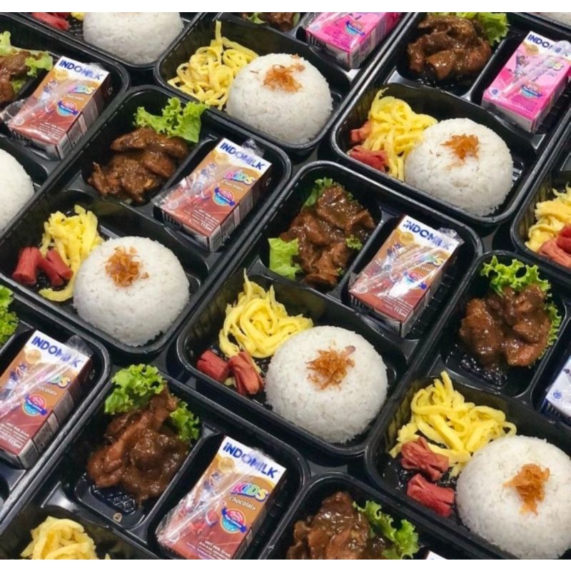 

Nasi Bento Kids Daging Teriyaki Plus Susu Kotak Termurah Halal