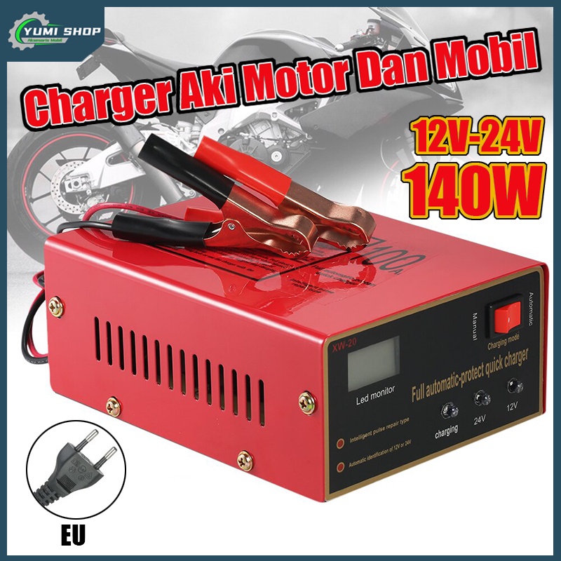 Jual Charger Aki Motor Mobil/Otomatis Accu Kering Dan Basah Lead Acid