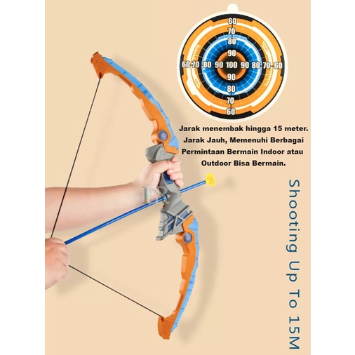 LNR Shop Crossbow Inframerah Mainan Interaktif Set Mainan Olahraga untuk Anak-Anak Orangtua-Anak 1 Set Mainan Anak Panah dan Busur Inframerah Simulasi Menembak Dengan Lampu LED Warna Menyala Dalam Gelap Aman Untuk Anak Child Boy Shooting Simulation