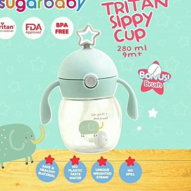 Sugar Baby TRITAN Sippy Cup Star (280 ml , 9 mo+) - Green