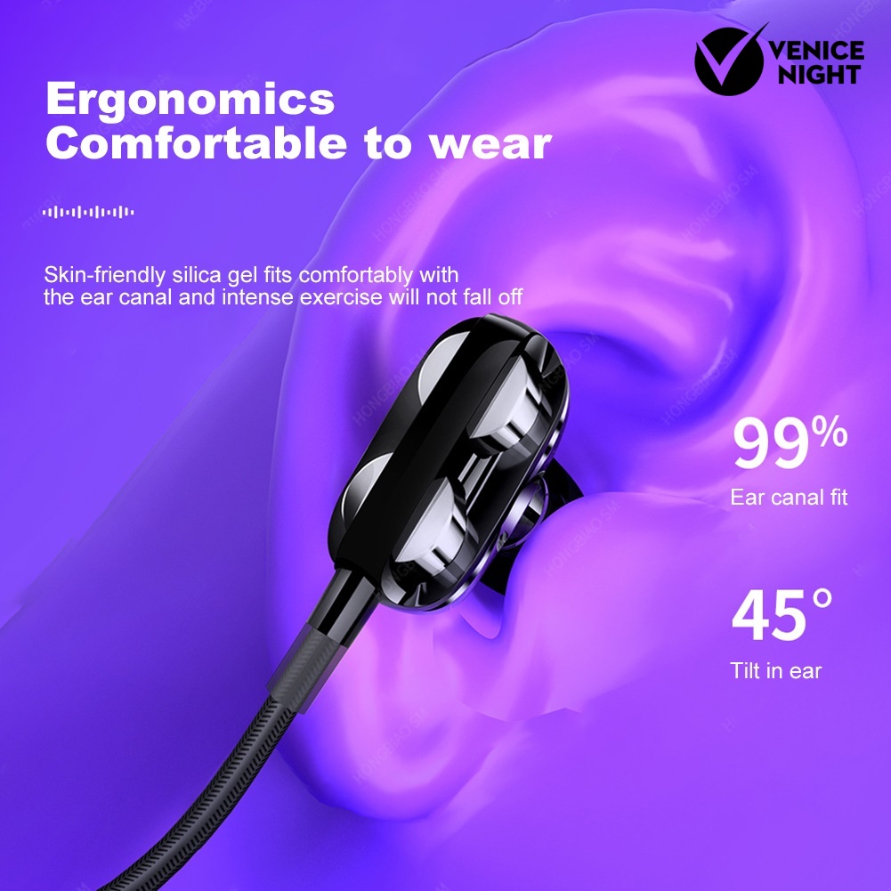 (VNEP) (Berkabel) Universal 3.5mm In-Ear HiFi Music Game Earphone dengan Mic Headset untuk Ponsel