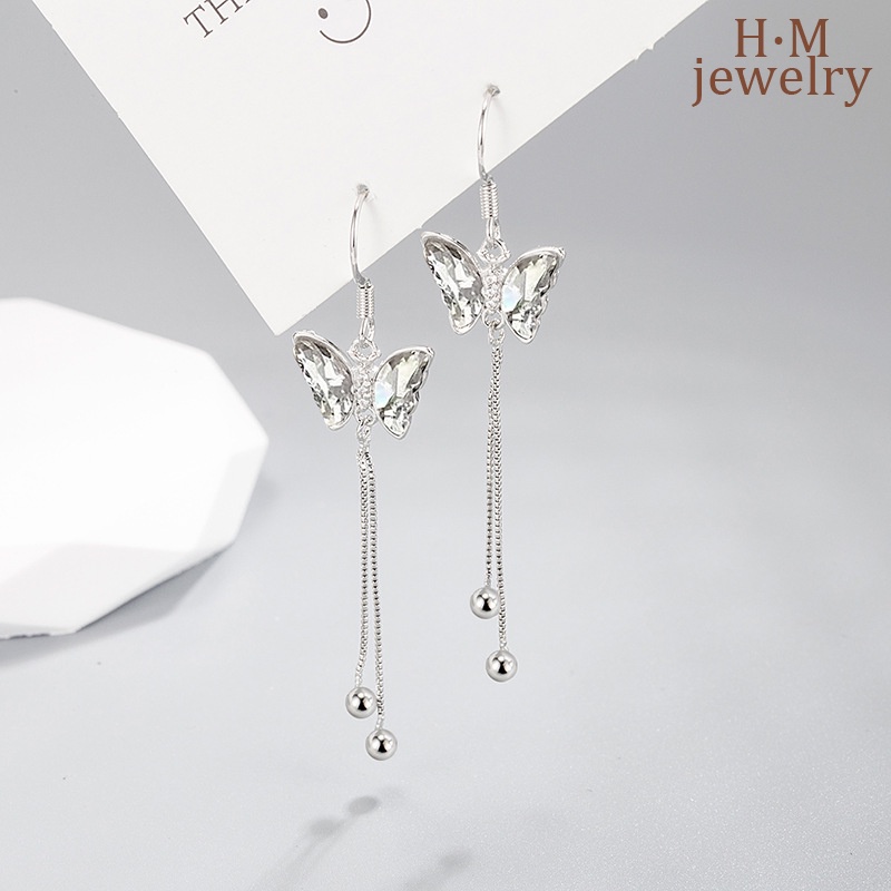 Anting Gantung Panjang Model Kupu-Kupu Dengan Rumbai Untuk Wanita 2022