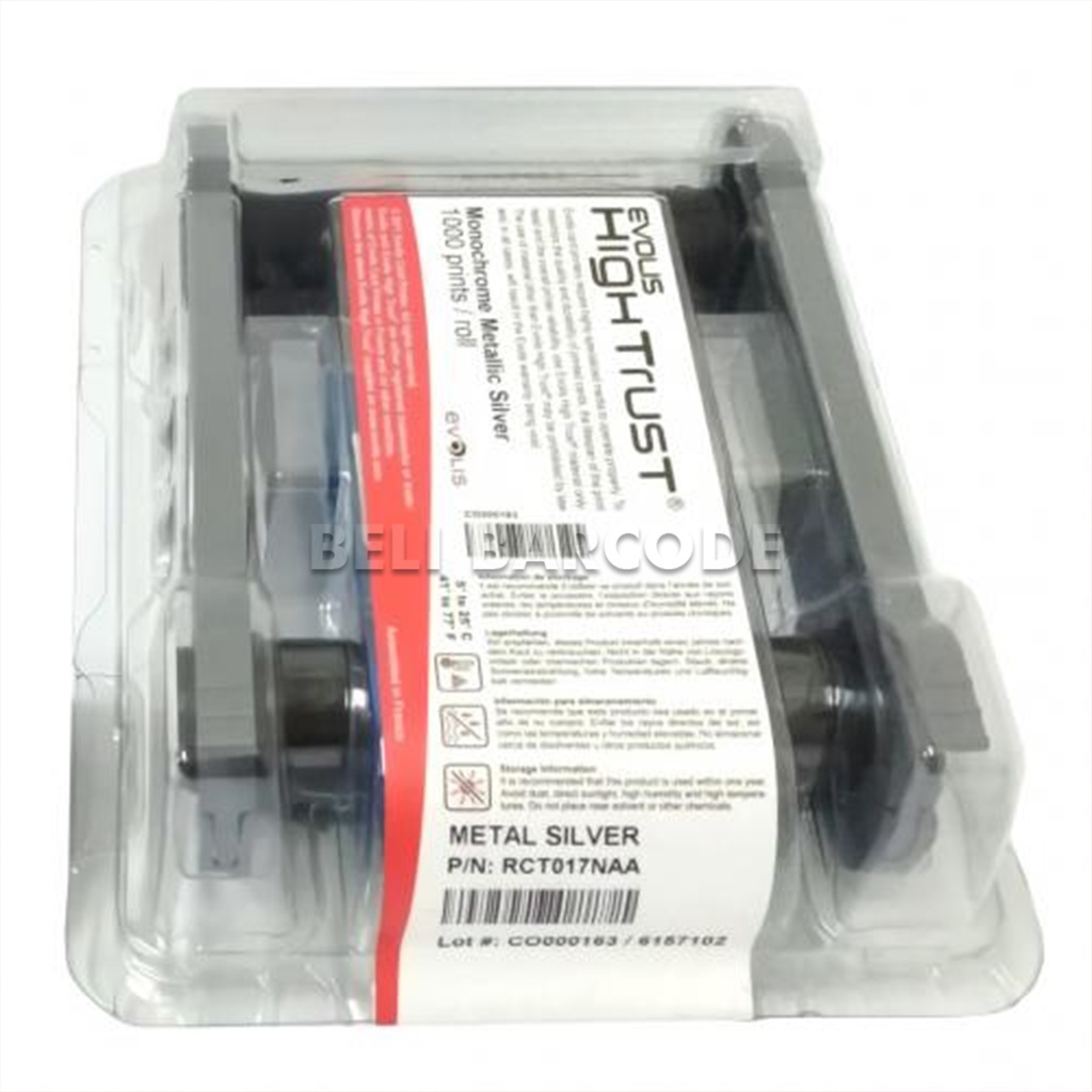Tinta Printer Evolis Primacy Metalic Silver PN: RCT017NAA Ribbon